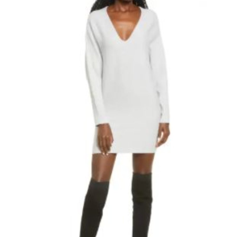 Leith Long Sleeve Dolman Sweater Minidress XS